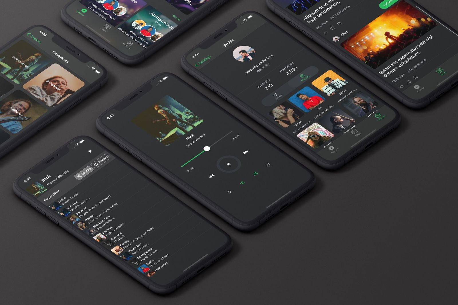 Music Spot - Mobile iOS Music Streaming UI Template - 1