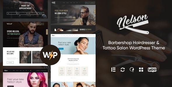 Nelson – Barbershop Hairdresser, Tattoo & Beauty Salon WordPress Theme