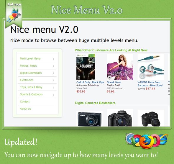 Nice Menu V1.0    Navigation