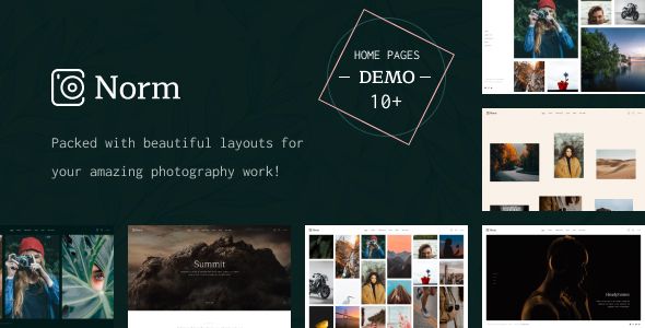 Norm - Photography Elementor WordPress Theme WordPress Creative, Photography  