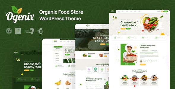 Ogenix - Organic Food Store WordPress Theme WordPress Food, Retail  