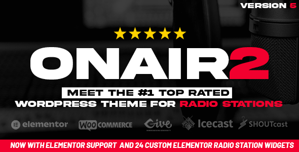 Onair2: Radio Station WordPress Theme With Non-Stop Music Player    
