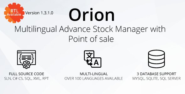 Orion - Multilingual advance stock manager with Point of sale system Net   Shopping Carts