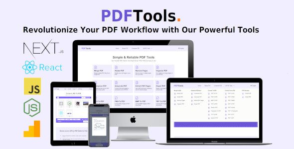 PDF Tools [All in one] - High Quality PDF Tools - Next.js React Web Application    
