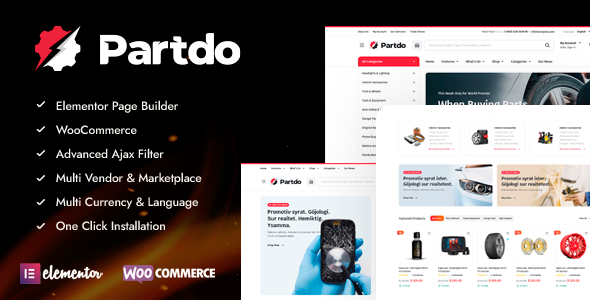 Partdo - Auto Parts and Tools Shop WooCommerce Theme    