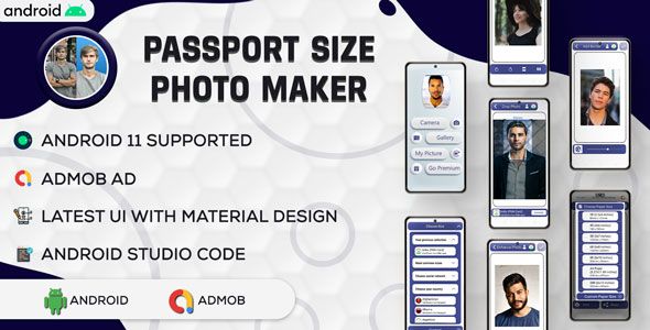 Passport Size Photo Maker | ID Photo Maker Studio | Passport Photo Editor | Android Code |Admob|V2.0 Android  Mobile Full Applications