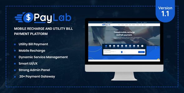 PayLab - Mobile Recharge And Utility Bill Payment Platform image