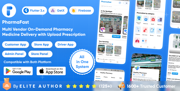 PharmaFast: Multi Vendor On-Demand Pharmacy Medicine Delivery with Upload Prescription Full Solution
