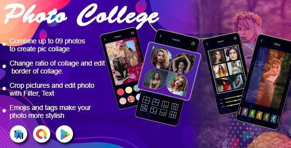 Photo Collage Maker - Make Collages - Collage Maker and  Photo Editor - Collage Design Android  Mobile Full Applications
