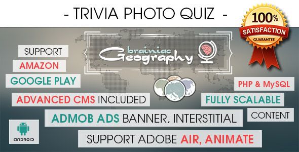 Photo Trivia Quiz App With CMS & Ads - Android Android  Mobile Full Applications