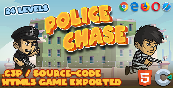 Police Chase HTML5 Game - With Construct 3 File - code.market