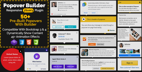Popover Builder Responsive jQuery Plugin  Images And Media  