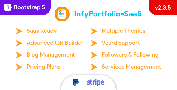 Portfolio Saas - Laravel Saas Personal Portfolio Builder / Resume /  CV Builder    