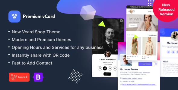 Premium vCard / Resume / CV / Portfolio / Digital Business Card - Laravel 10  Miscellaneous  