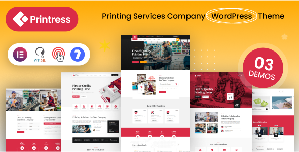 Printress - Printing Services Company WordPress WordPress Business, Corporate  