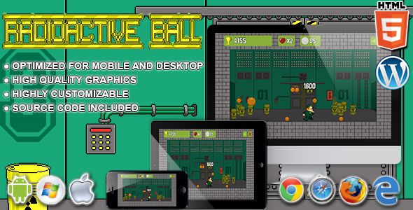 Radioactive Ball - HTML5 Arcade Game Games