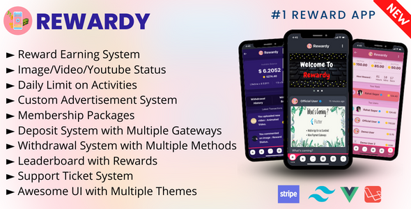 Rewardy - Status App with Reward Points + PWA + Backend  Miscellaneous  