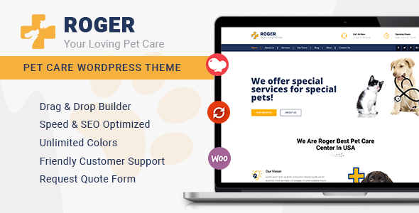 Roger - Pet Care WordPress Theme    