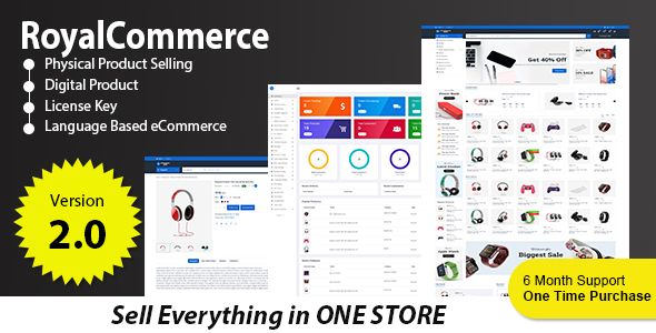 RoyalCommerce - Laravel Ecommerce System with Physical and Digital Product Selling    Shopping Carts