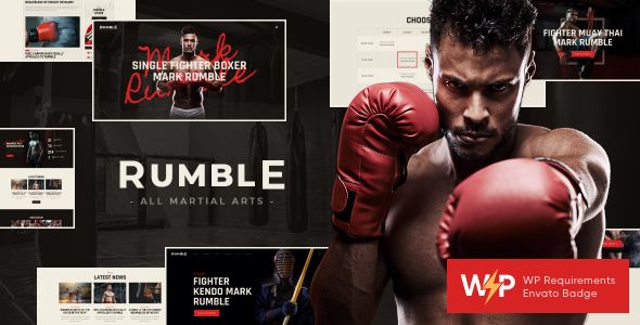 Rumble | Boxing & Mixed Martial Arts Fighting WordPress Theme