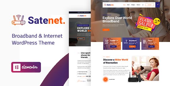 Satenet - Broadband & Internet WordPress Theme    