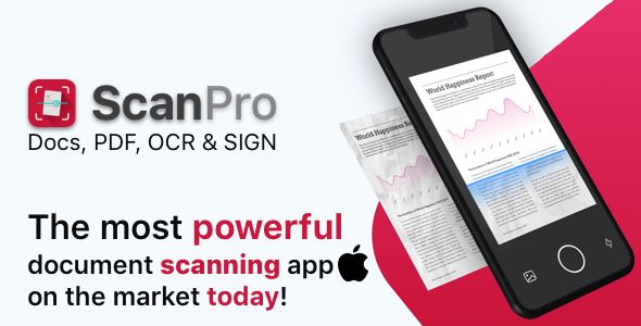 ScanPro - A Premium iOS Mobile Scanner iOS  Mobile Full Applications