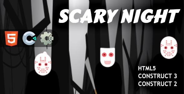Scary Night HTML5 Construct 2/3 Games
