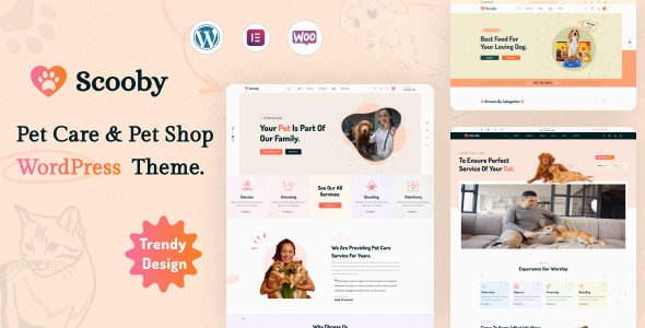 Scooby - Pet Care and Pet Shop WordPress Theme WordPress Retail  