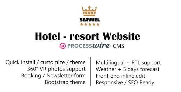 SeaVuel | Multilingual - Hotel website with CMS | Bootstrap 4 theme  Miscellaneous  