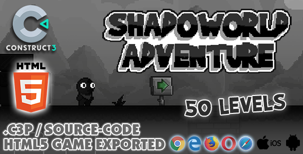 Shadoworld Adventure HTML5 Game - With Construct 3 All Source-code    Games