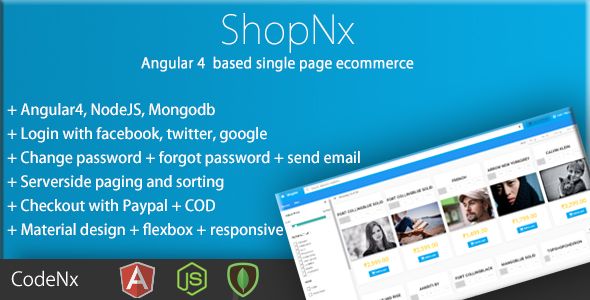ShopNx - Angular8 Single Page Shopping Cart Application    Shopping Carts