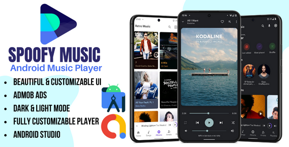 Spoofy Music Player Android App Template Android  Mobile Audio Video