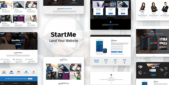 Startme - Landing pages for Mobile App