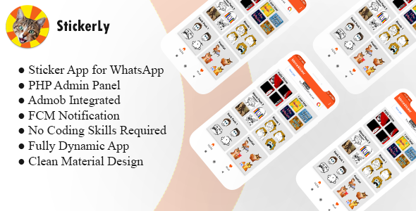 StickerLy : Android Sticker App For WhatsApp With PHP Admin Panel Android  Mobile Full Applications