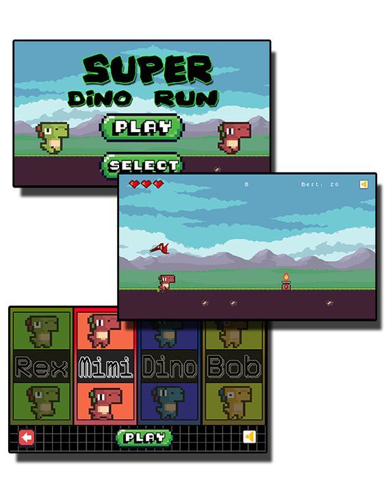 Super Dino Runner - HTML5 Mobile Game - 1