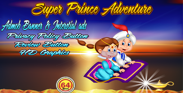 Super Prince Adventure 64 Bits -(Android Studio)- Without Any Ads Android  Mobile Games