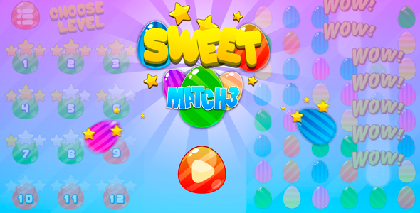 Sweet match3 - HTML5 game    Games