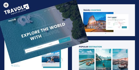 TRAVOL — Travel Agency Elementor WordPress Theme    