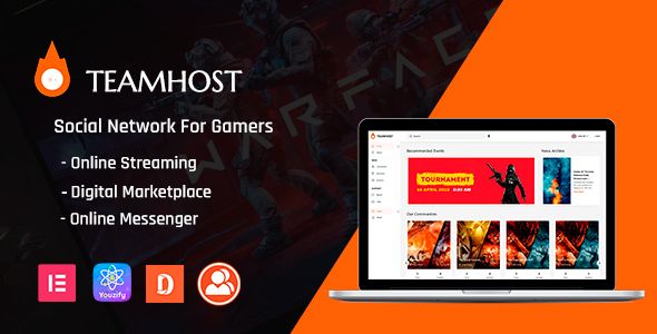 TeamHost - Gaming Digital Marketplace BuddyPress, WordPress   