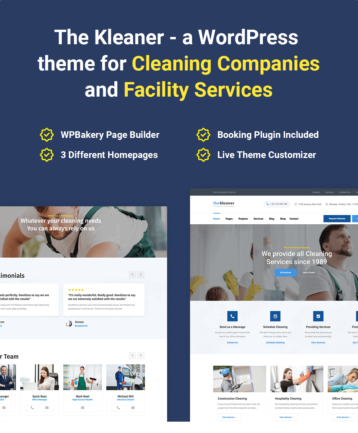 The Kleaner - Industrial Cleaning Company WordPress Theme