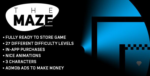 The Maze (IOs) Fun Puzzle Game Template + easy to reskine + AdMob iOS  Mobile Games