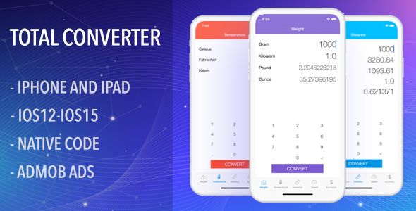 Total Converter - IOS Full App Code iOS  Mobile Full Applications