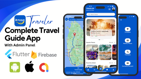 Travel Guide complete app for Android & iOS Flutter  Mobile 