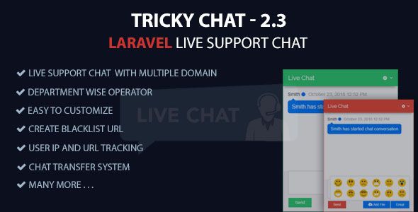 Tricky Chat - Laravel Live Support Chat  Miscellaneous  