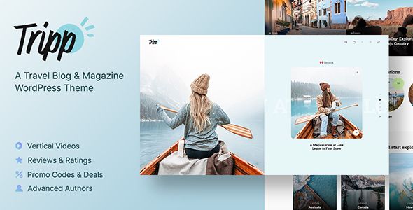 Tripp - Travel Blog & Magazine WordPress Theme WordPress Blog Magazine, Personal