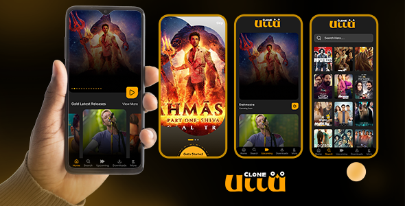 ULLU Clone - Movies - TV Series - OTT - Flutter App UI KIT Template Flutter  Mobile Templates