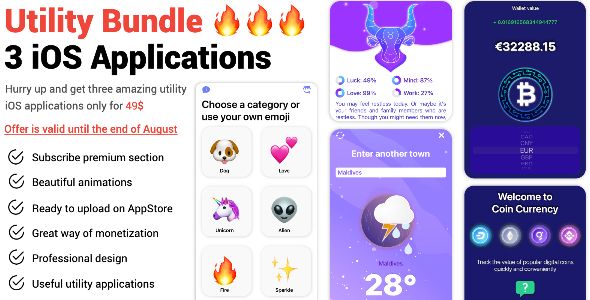 Utility Bundle (3 IOS Applications) iOS Utilities Mobile 