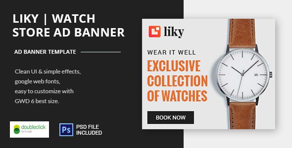 Watch Store - HTML5 Animated Banner Template    Ad Templates