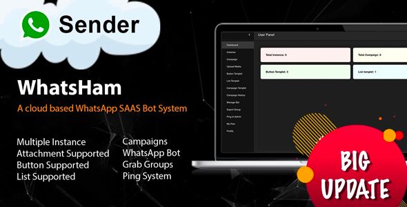 WhatsHam - A cloud based WhatsApp SAAS System    