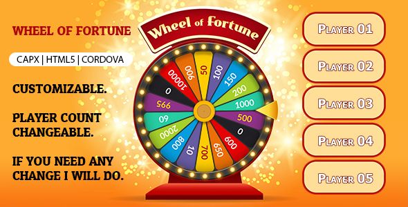 Wheel of Fortune Game (CAPX | HTML5 | Cordova)    Games